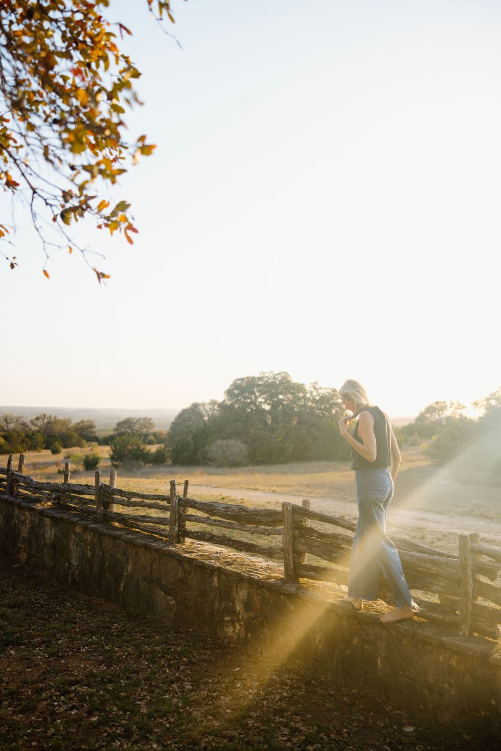 Arin Bryan, founder of Awae Retreats, at sunset
